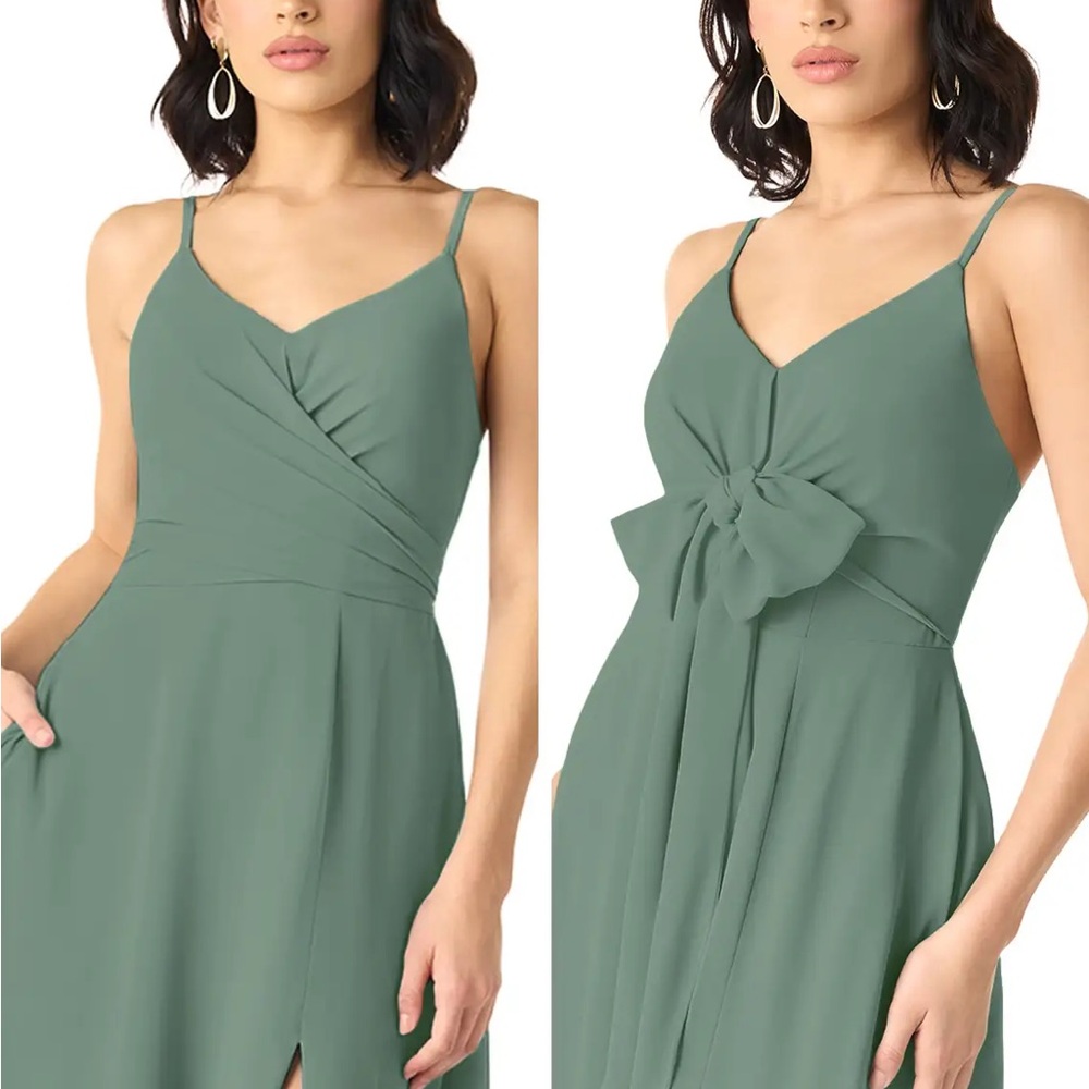 Azazie Citrina Dress in Eucalyptus